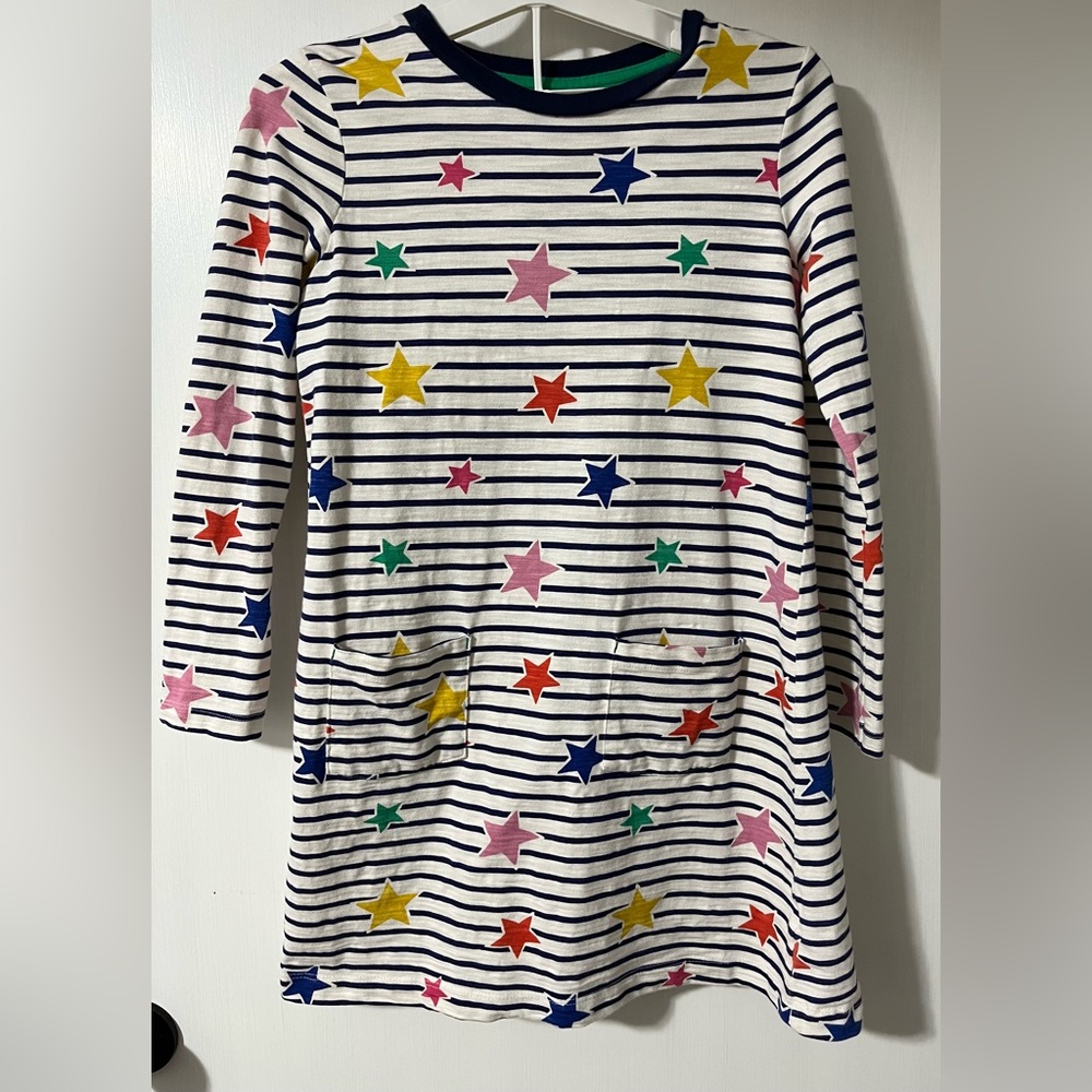 Mini Boden Girls Striped Tunic Dress